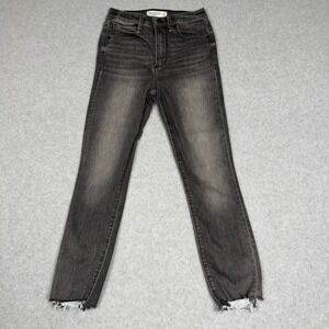 Abercrombie Fitch The Super Skinny Ankle High Rise Womens Jeans Black Size 25/0S